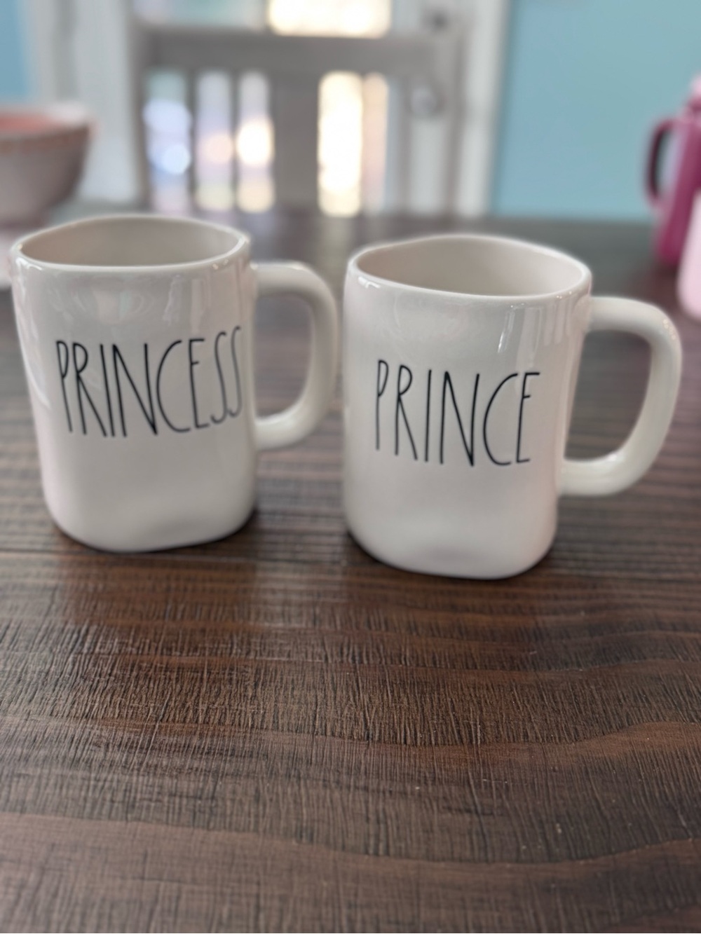 Rae Dunn Prince & Princess Mugs